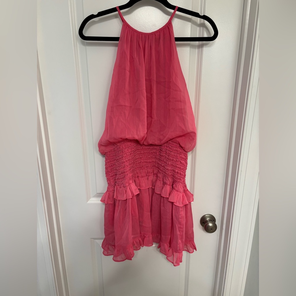Chic Pink Halter Dress